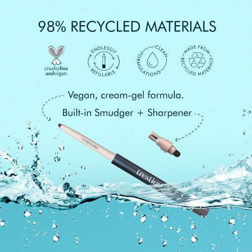 TRE'STIQUE Eyeliner is fully refillable, supporting a zero-waste beauty routine.