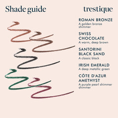 TRE'STIQUE Eyeliner offers transfer-resistant pigment for all-day eye definition.