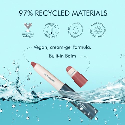 TRE'STIQUE pacific-peony shade on the lip-crayon offers versatile color options.