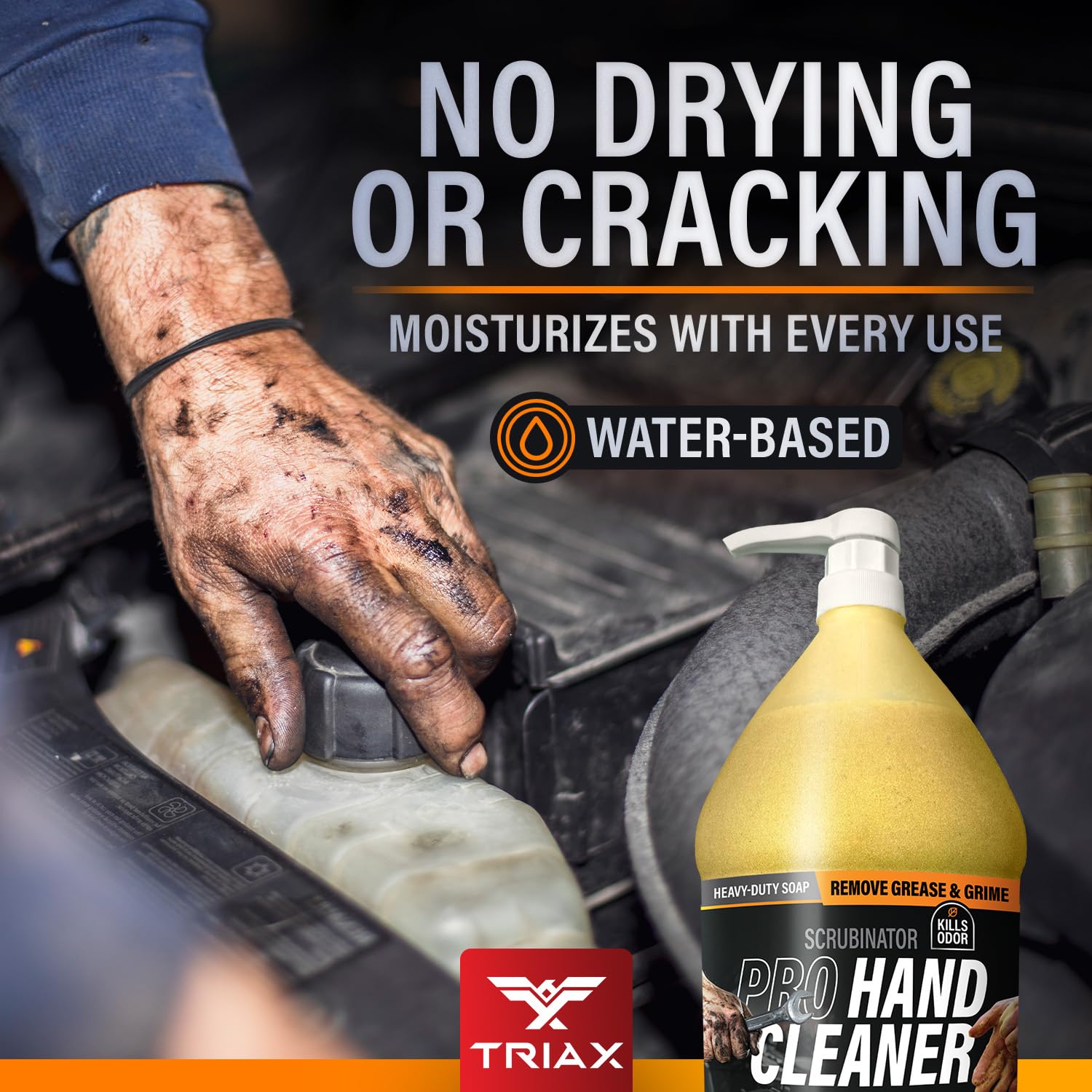 TRIAX Scrubinator uses biodegradable formula safe for skin and environment.