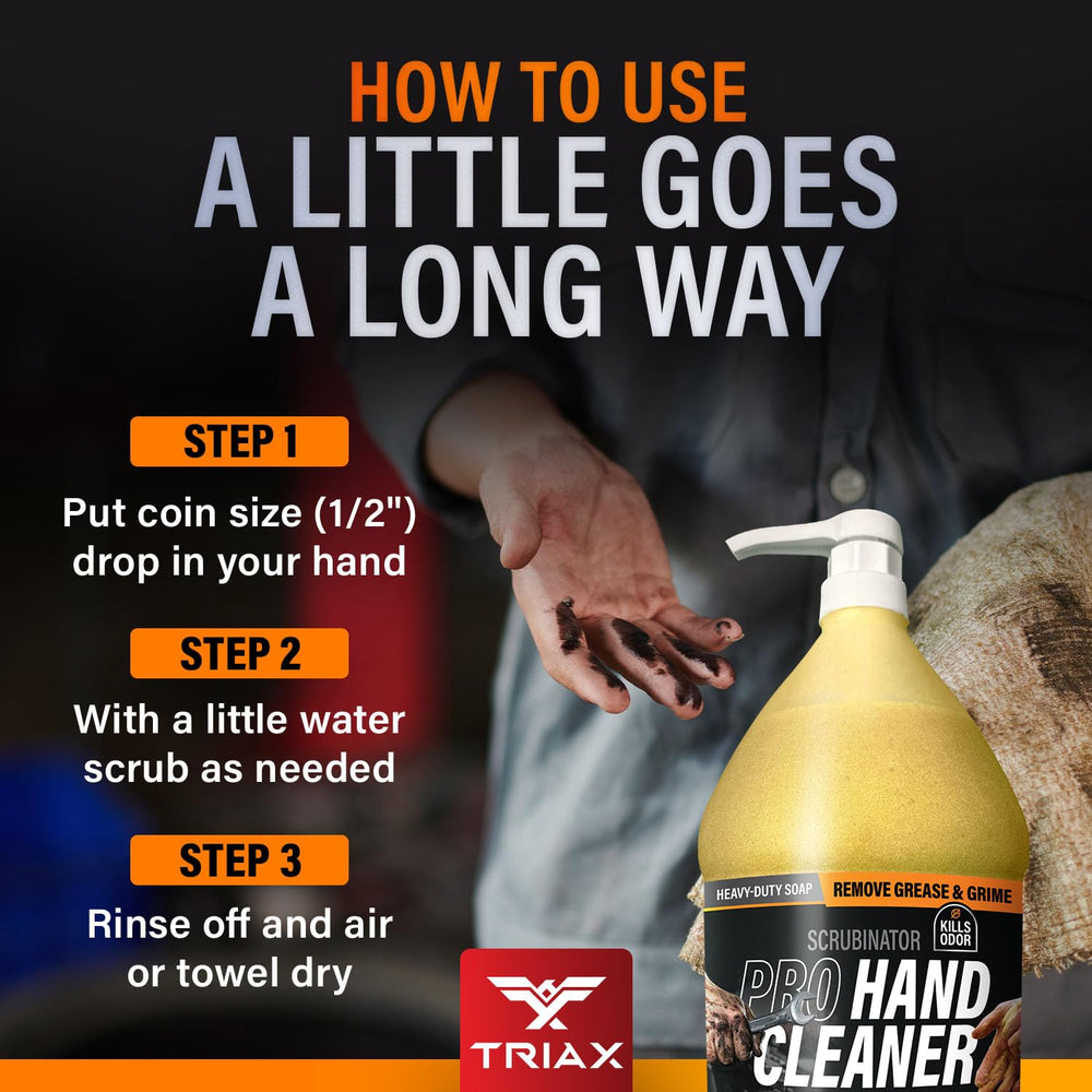 TRIAX Scrubinator eco-friendly formula respects skin during frequent use.
