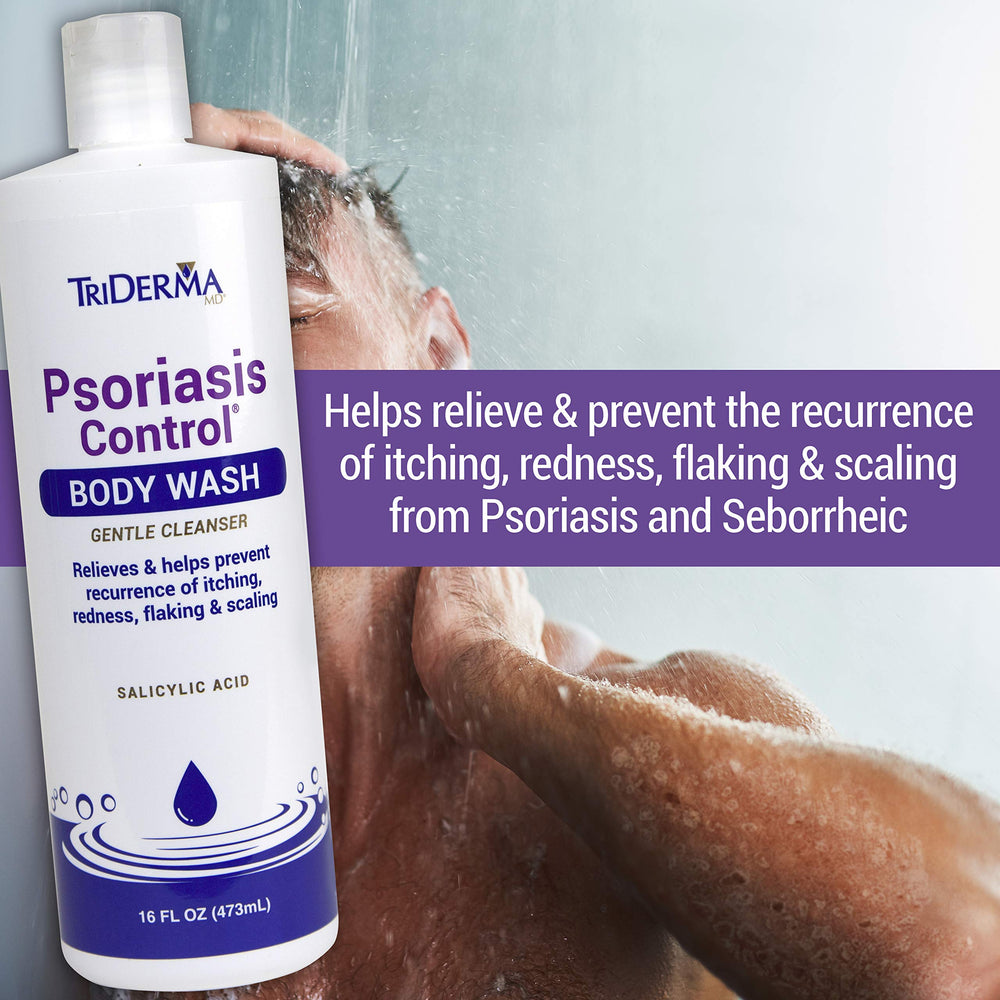 TriDerma Psoriasis Care head-to-toe bundle with complementary products