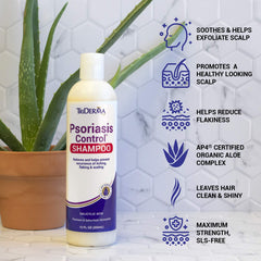 TriDerma Psoriasis Control Shampoo pour refreshes itchy scalp