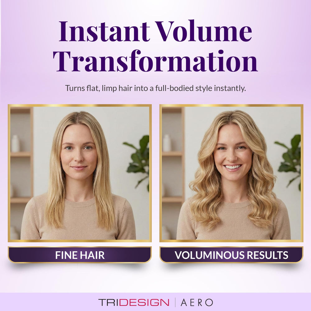 Aero Body Infusion Volumizer applied to damp hair to boost body and shine.