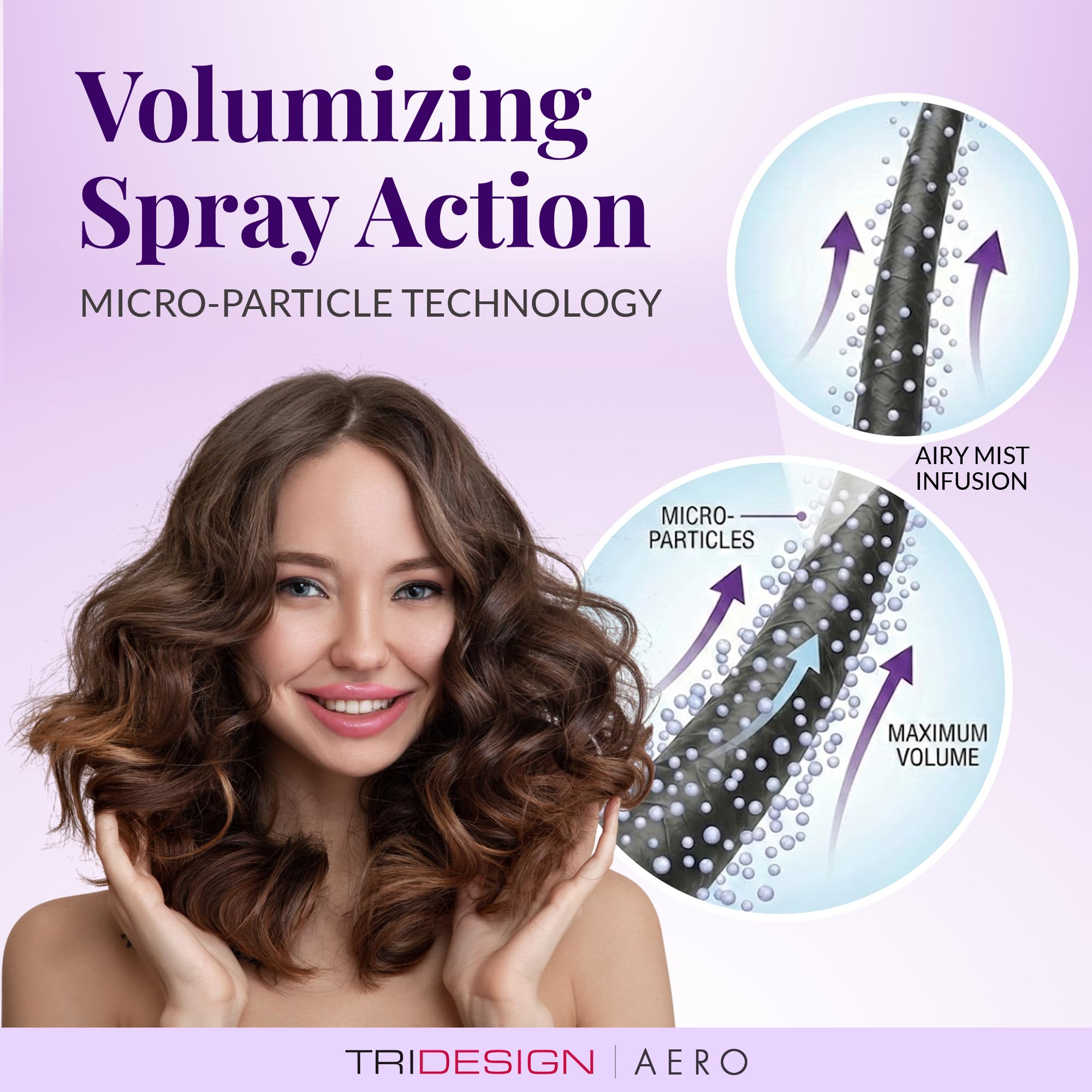 Fine hair gains fuller texture and lift with Aero Body Infusion.
