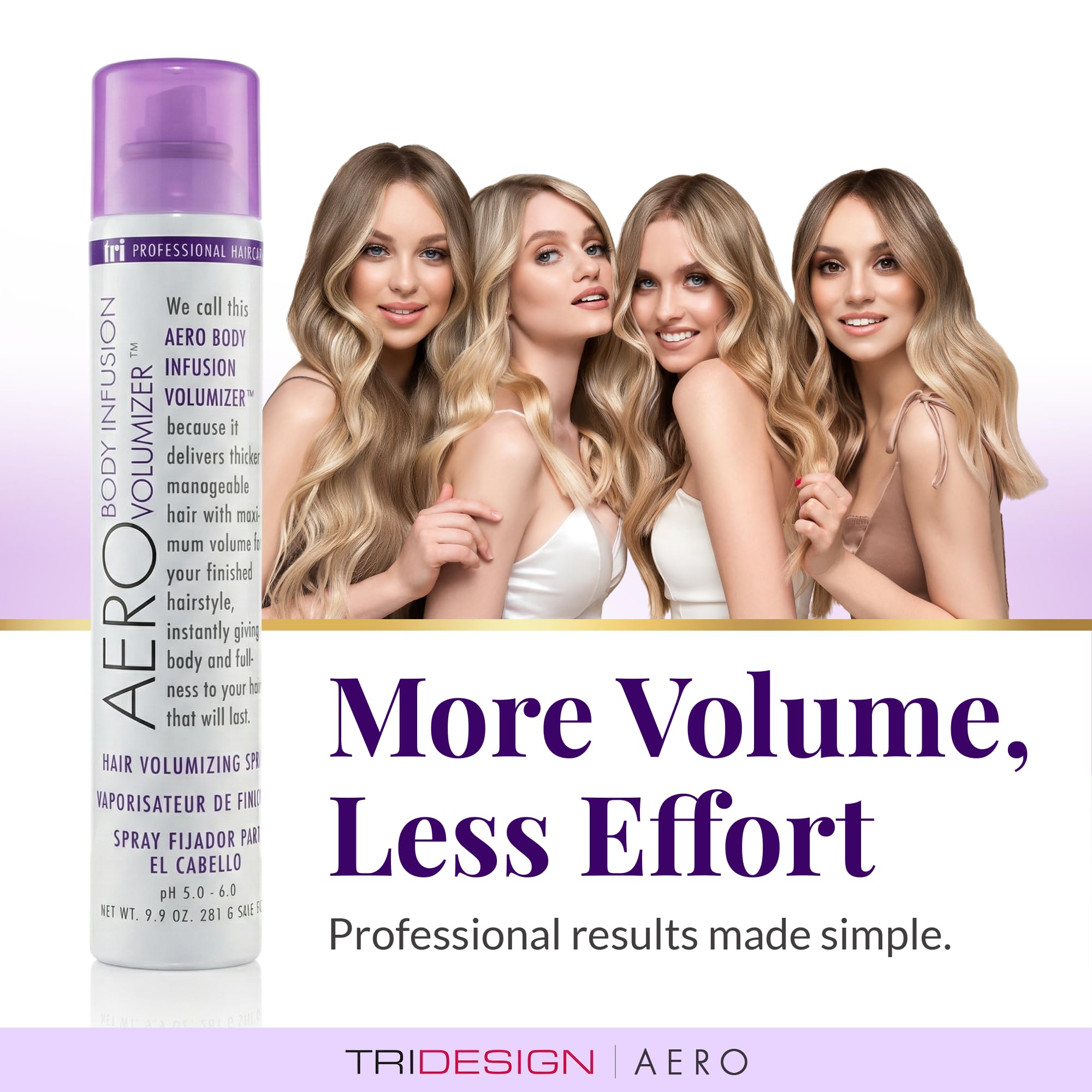 Fine mist nozzle delivering precise, light application from TRIDESIGN product.