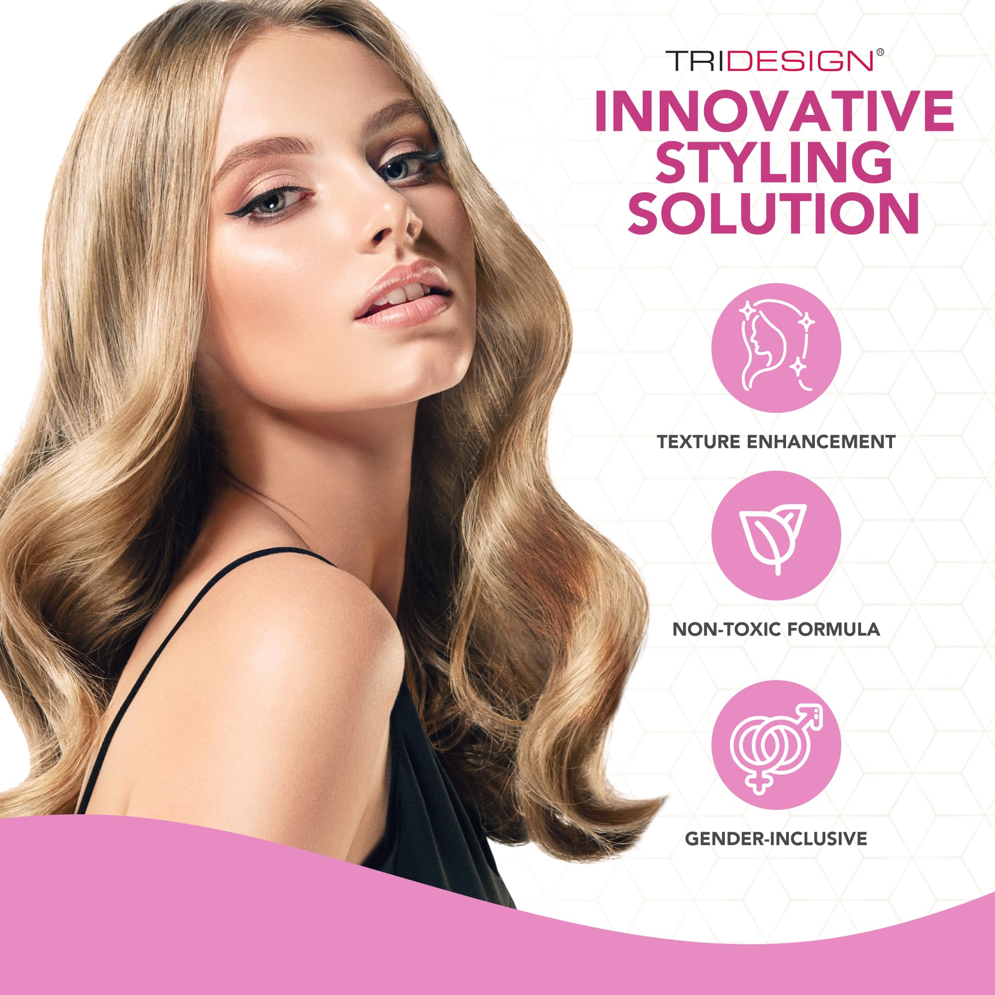 TRIDESIGN Aerogel hairspray mist for shaping, lift, and flexible styling.