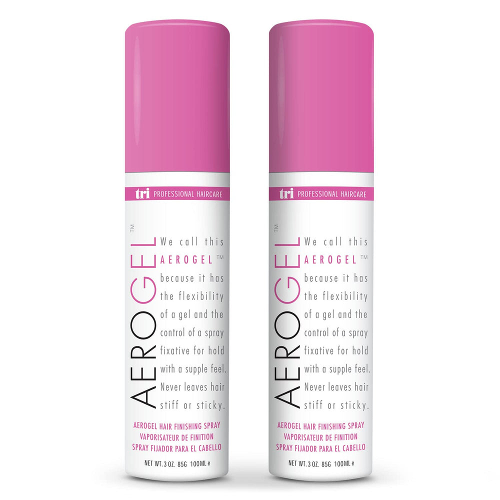 TRIDESIGN Aerogel Hairspray delivers strong hold for a touchable, polished look.