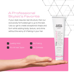 TRIDESIGN Sculpture Gel defines curls with lasting natural texture.