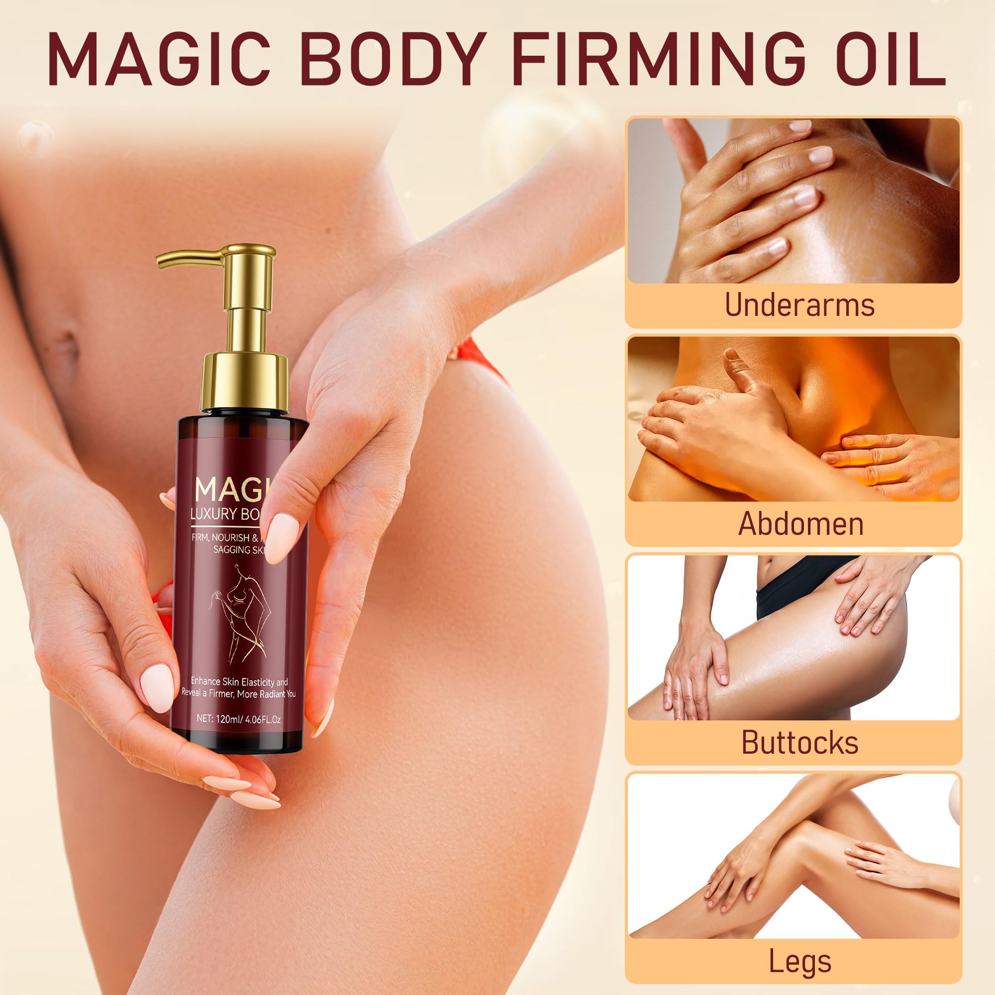 Trihood Body Firming Oil full bottle shot ready for daily body care.