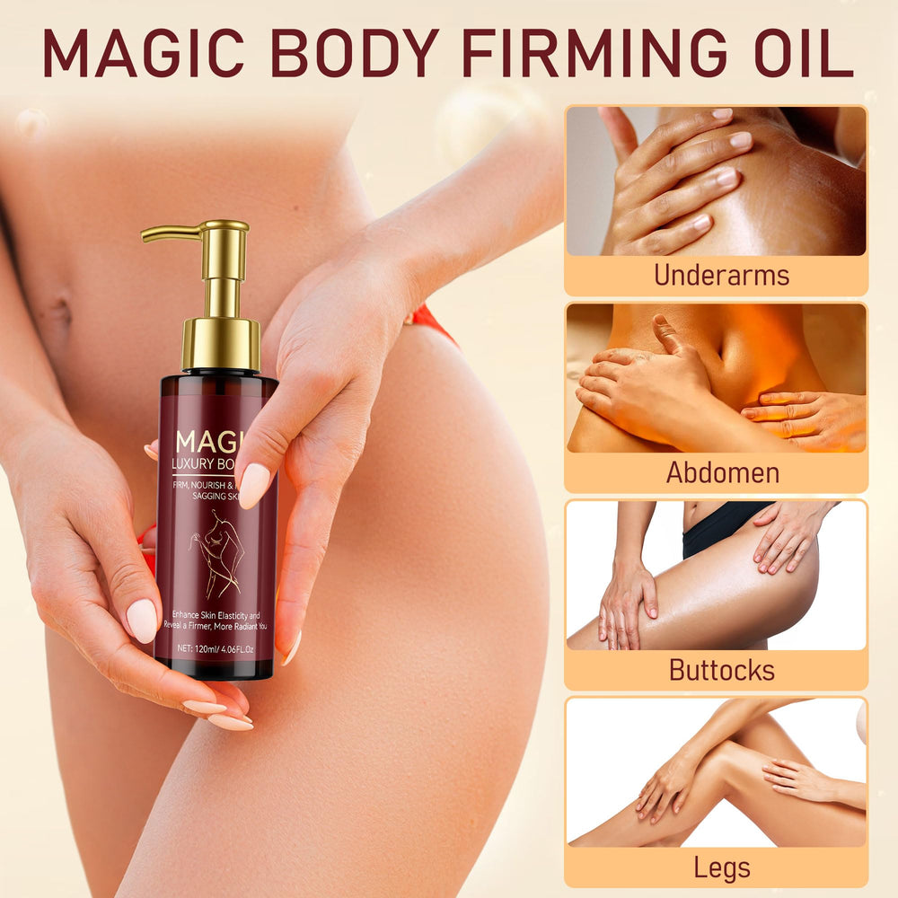 Trihood Body Firming Oil full bottle shot ready for daily body care.
