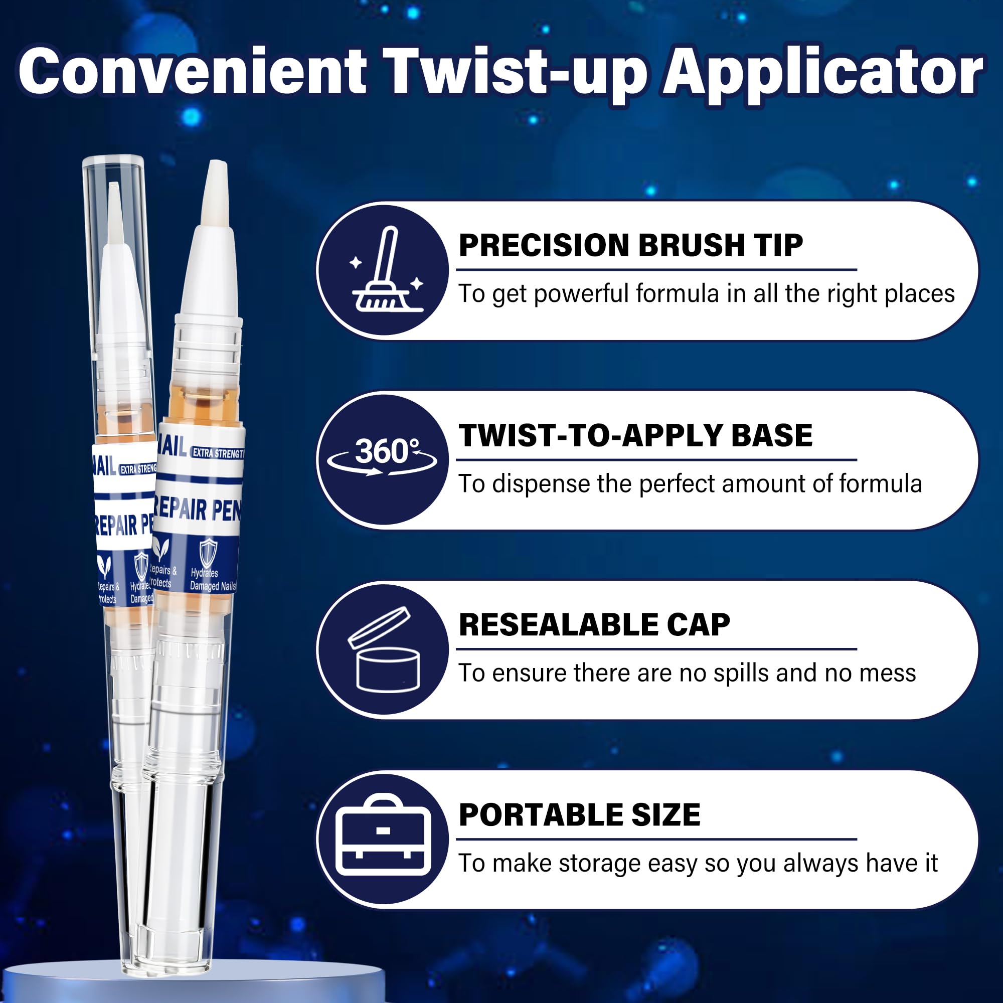 Trihood Toenail Repair Pen 4-pack with included nail files.
