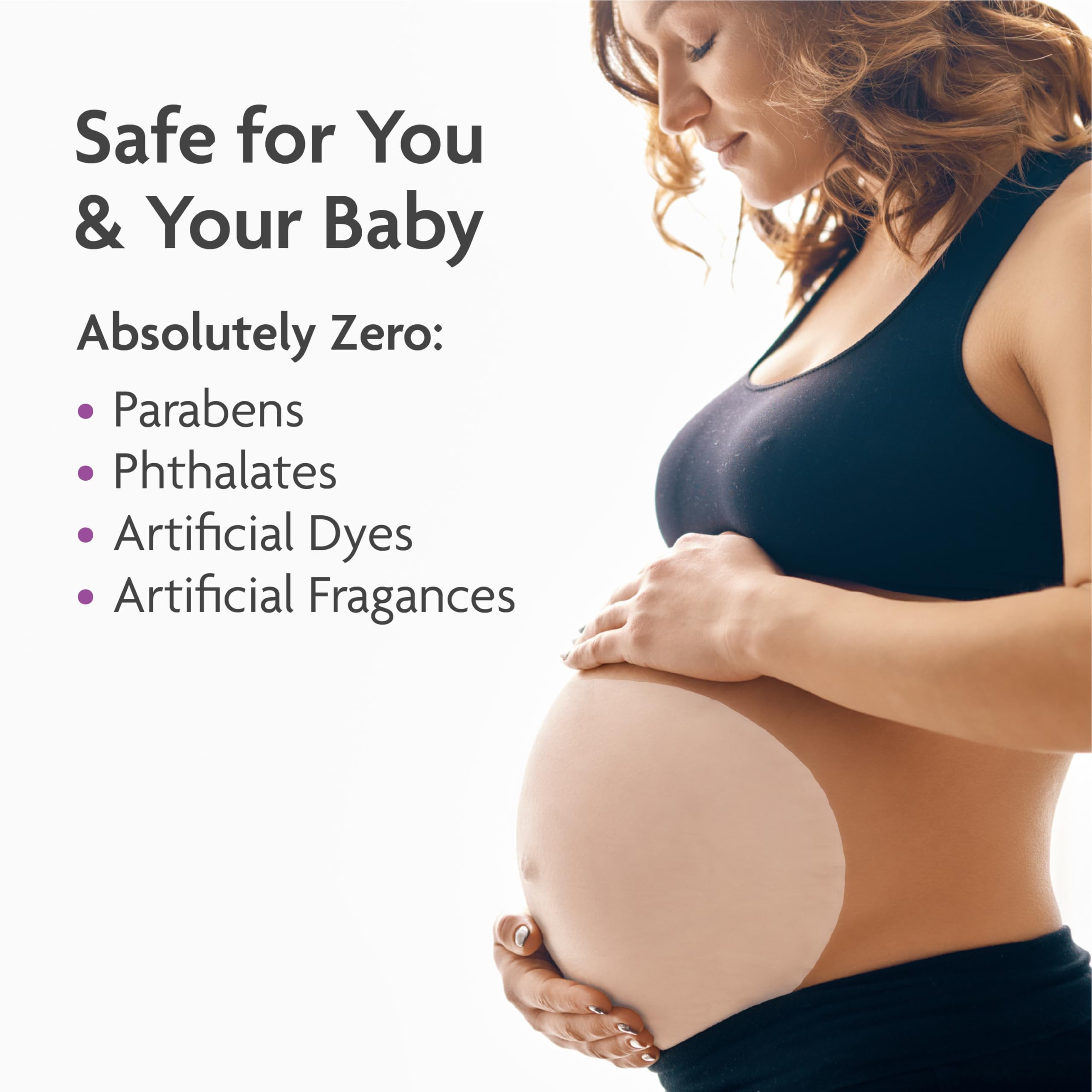 TriLASTIN Belly Mask application step: smooth on the belly for ten to fifteen minutes