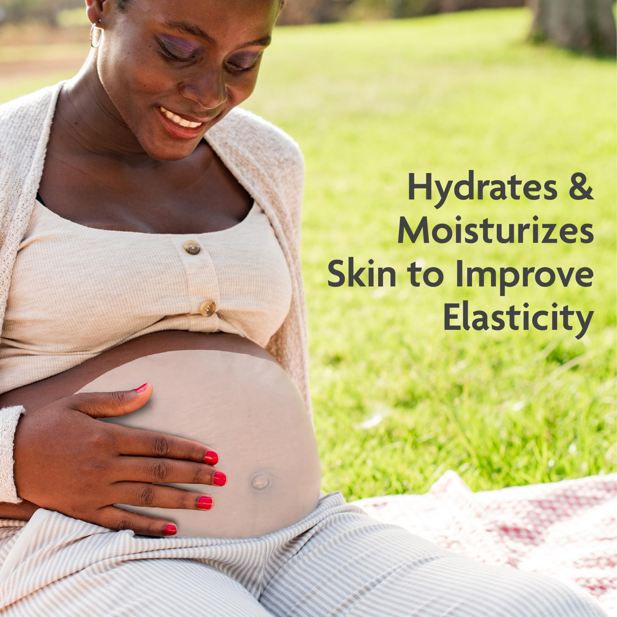 TriLASTIN Belly Mask showcases jojoba, mango, licorice and shea for nourished skin