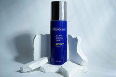 Trilipiderm airless pump bottle closeup showing clean dispensing