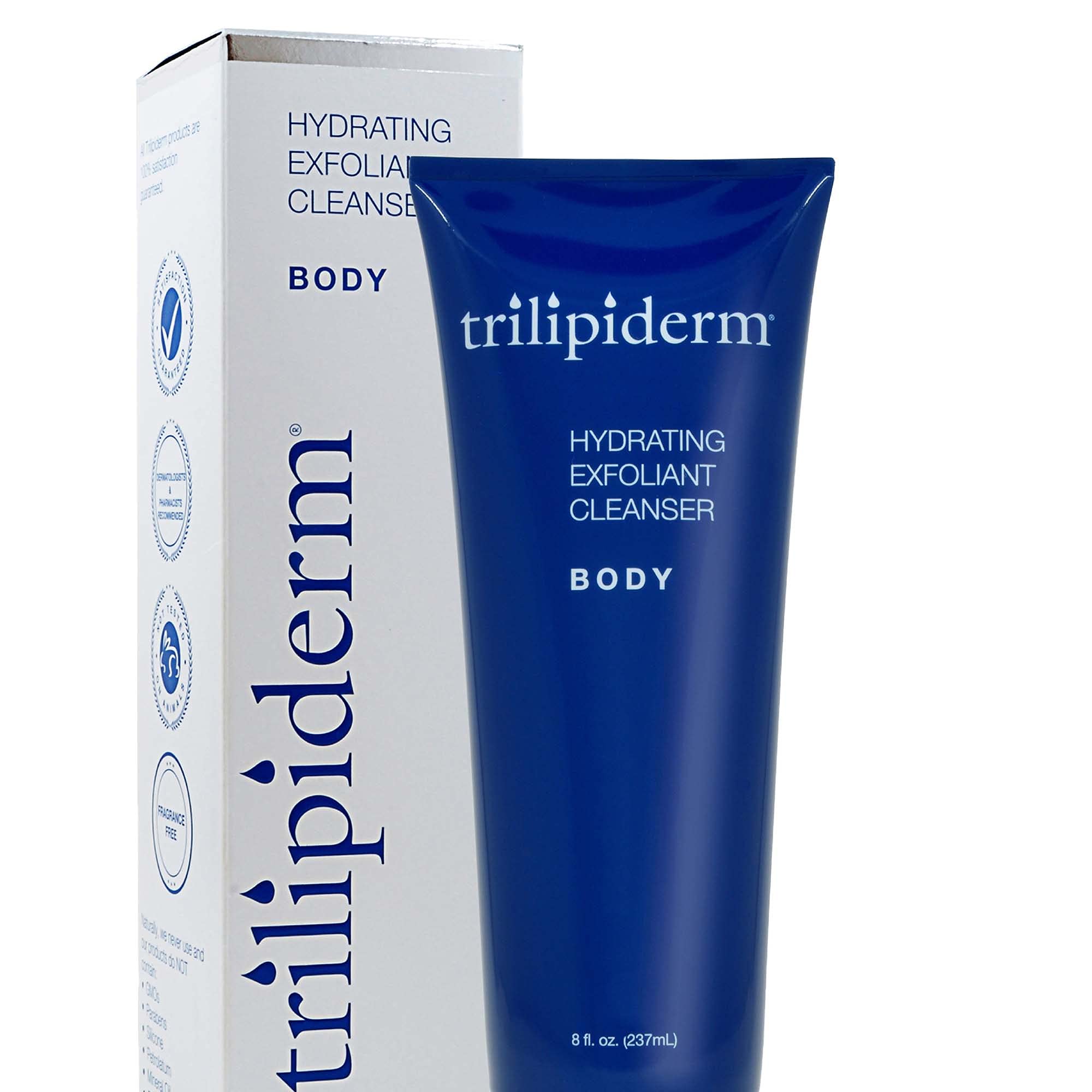 Packaging display of 8-ounce tube from Trilipiderm for everyday use