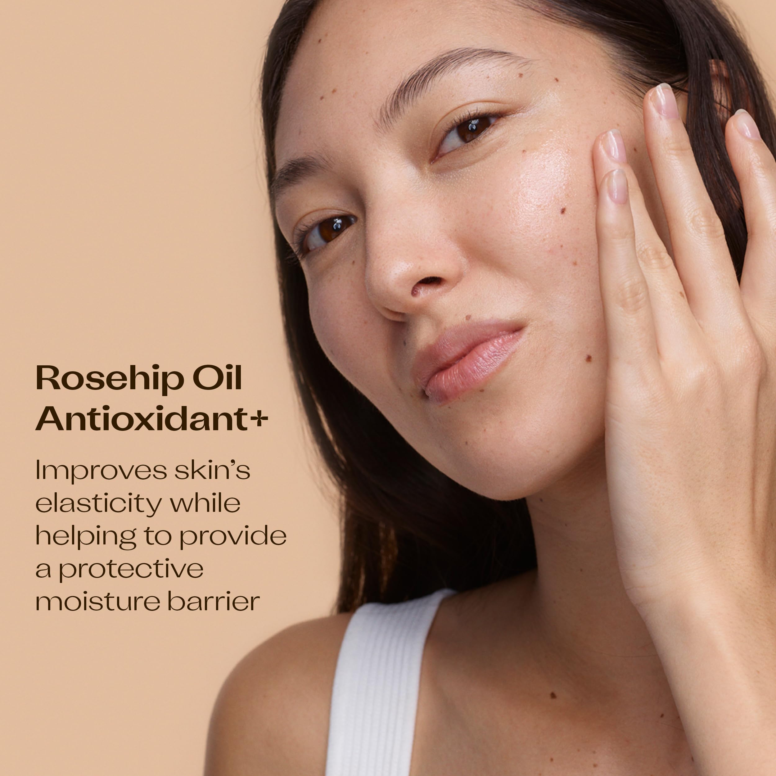 Trilogy Rosapene blend bottle highlights elasticity and brightness for radiant skin
