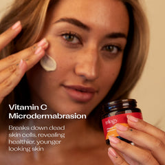 Trilogy Vitamin C Microdermabrasion exfoliating pumice texture demonstrates gentle skin refinement