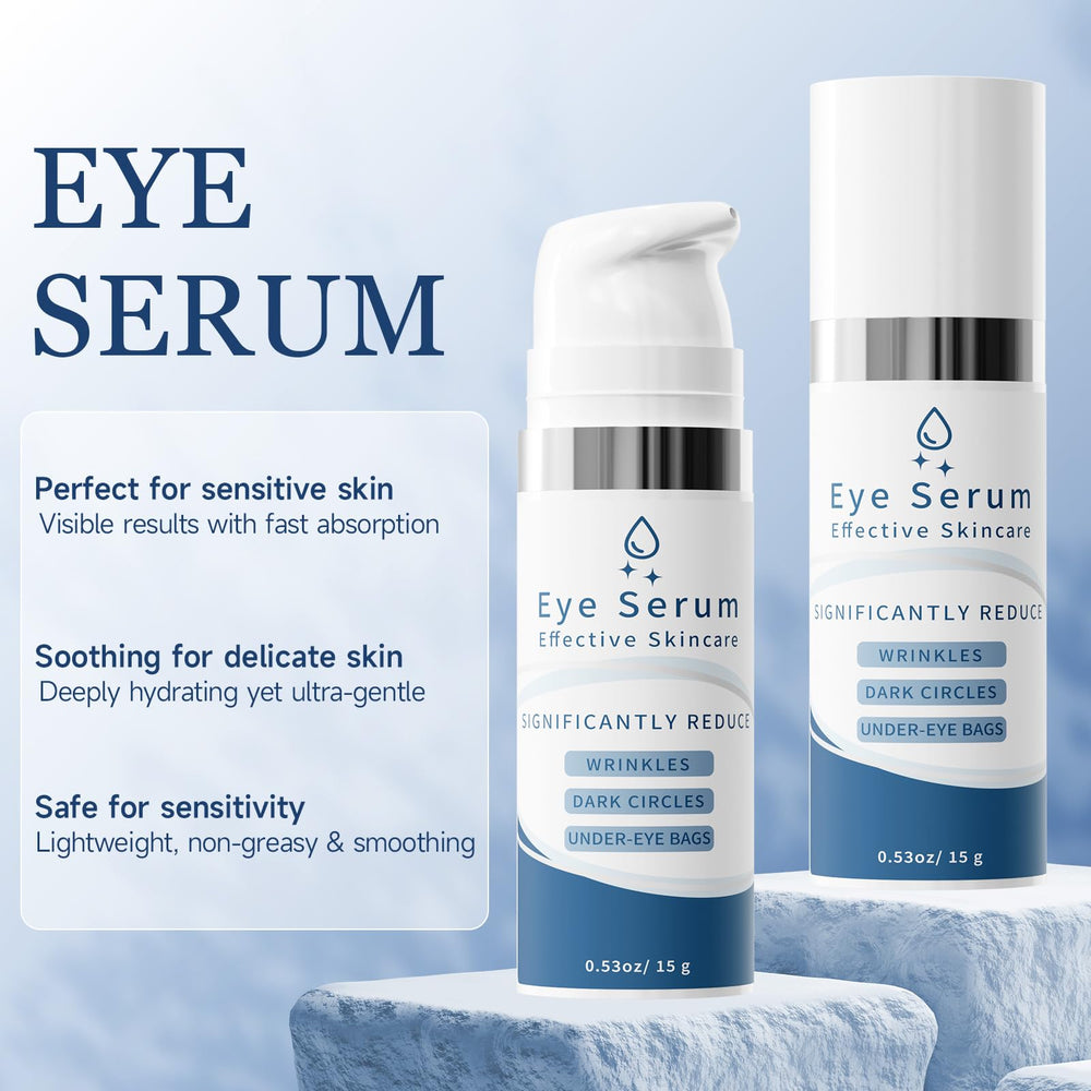 Close-up texture of TRIMYFITER eye cream showing smooth consistency.