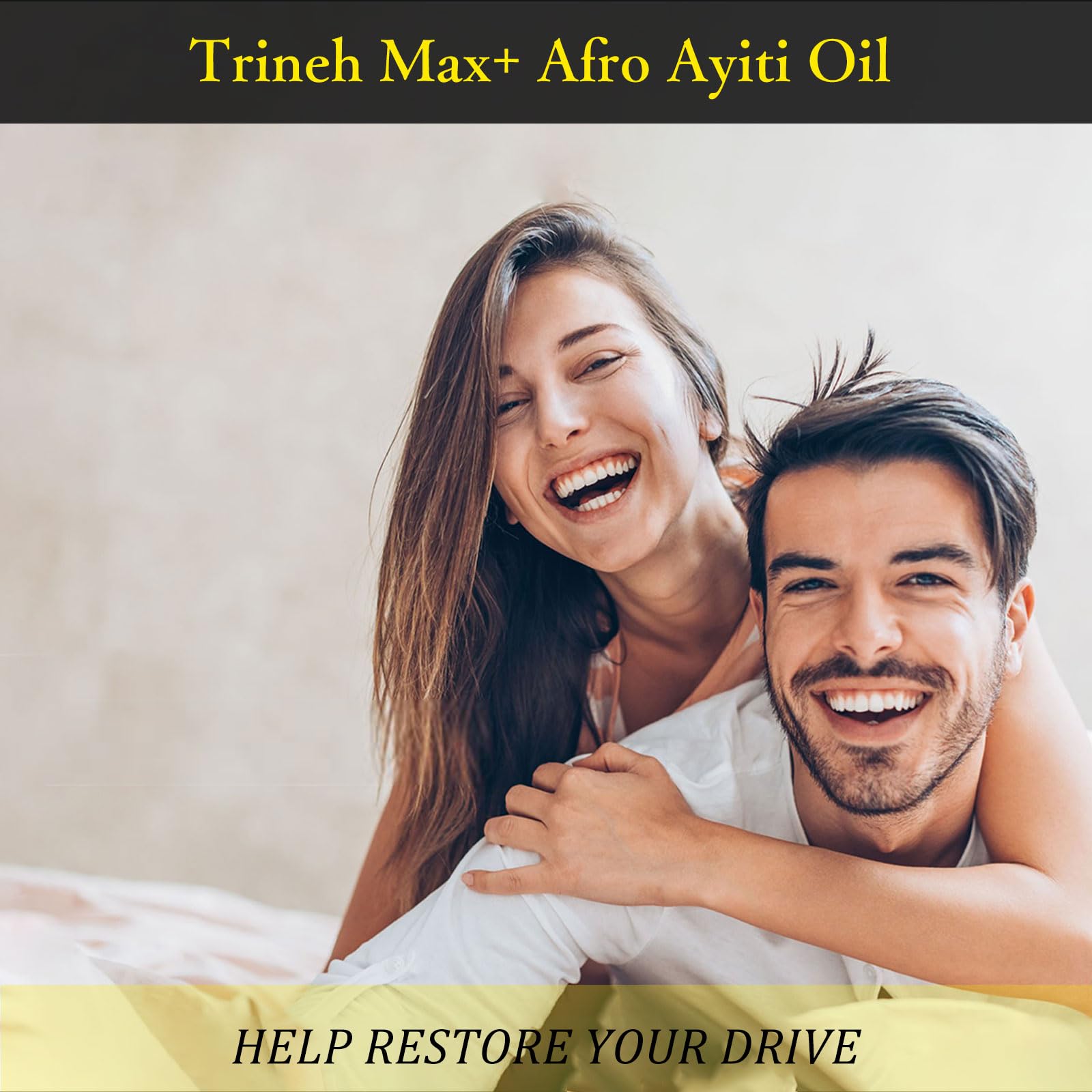 Trineh Max+ Afro Ayiti Oil for Men massaged into skin demonstrating easy application