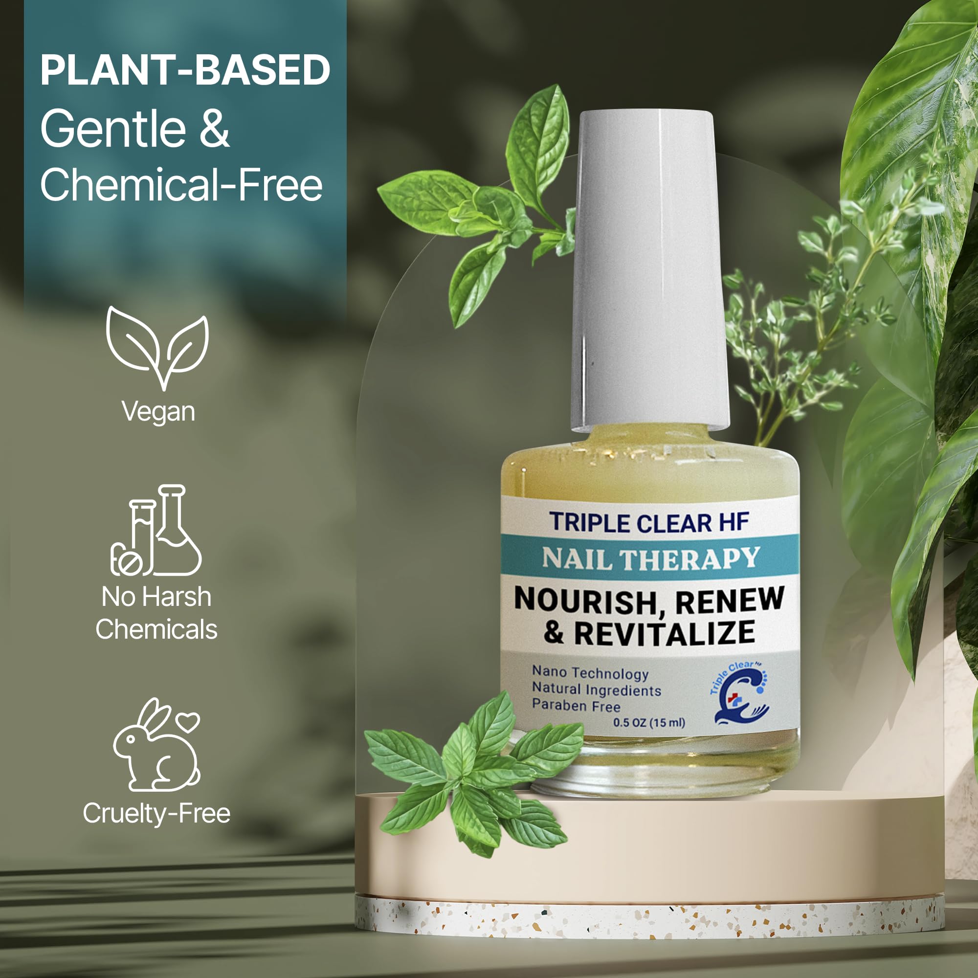 Daily use with Triple Clear HF supports nail health between manicures.