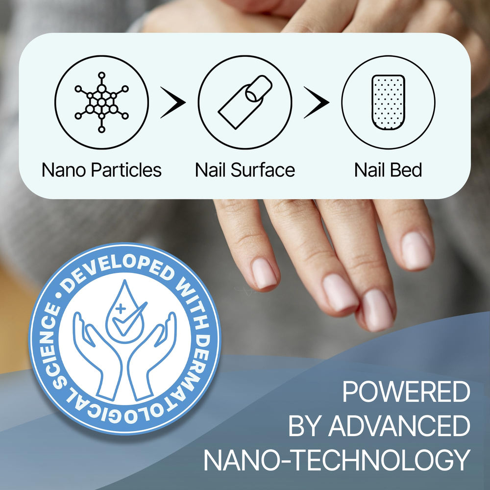 Triple Clear HF moisture restoration for dry cuticles and surrounding nails.