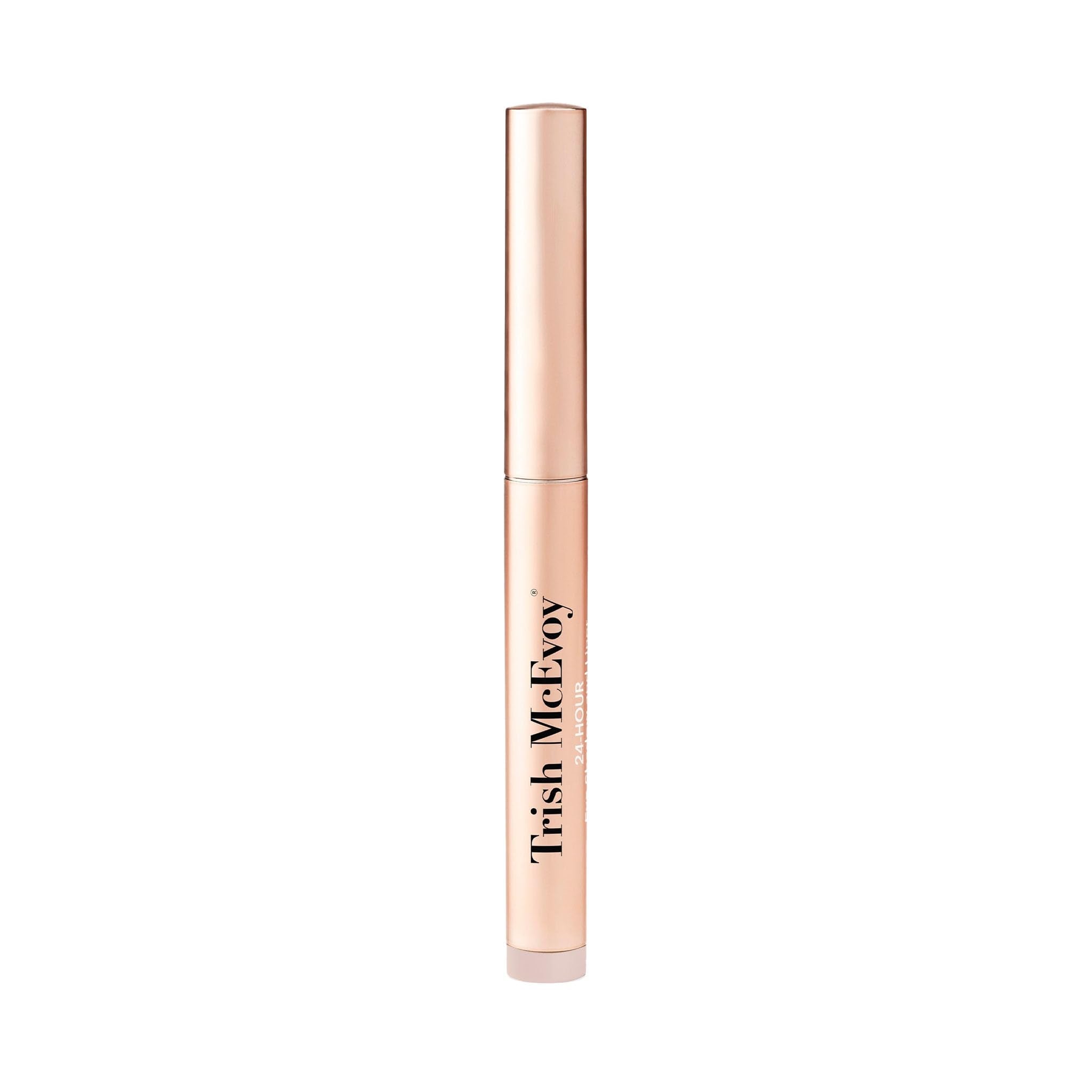 Trish McEvoy 24 Hour Eye Shadow and Liner Bone applied as precise, smooth liner