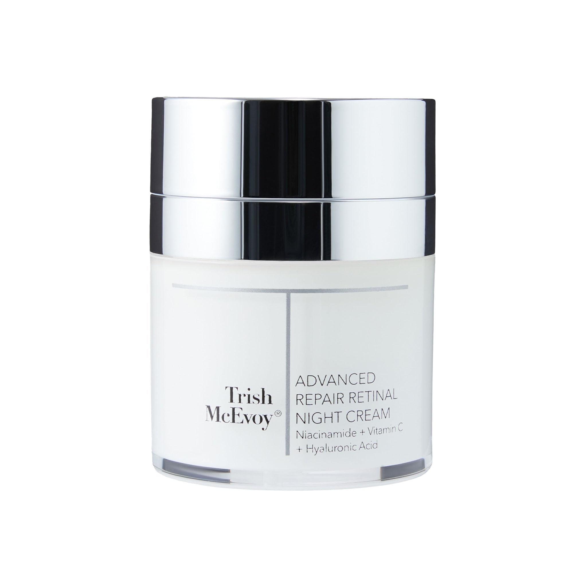 Trish McEvoy beauty booster advanced repair retinal night cream bottle boosts radiance and resilience