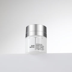 Trish McEvoy beauty booster advanced repair retinal night cream swirl on finger for evening use