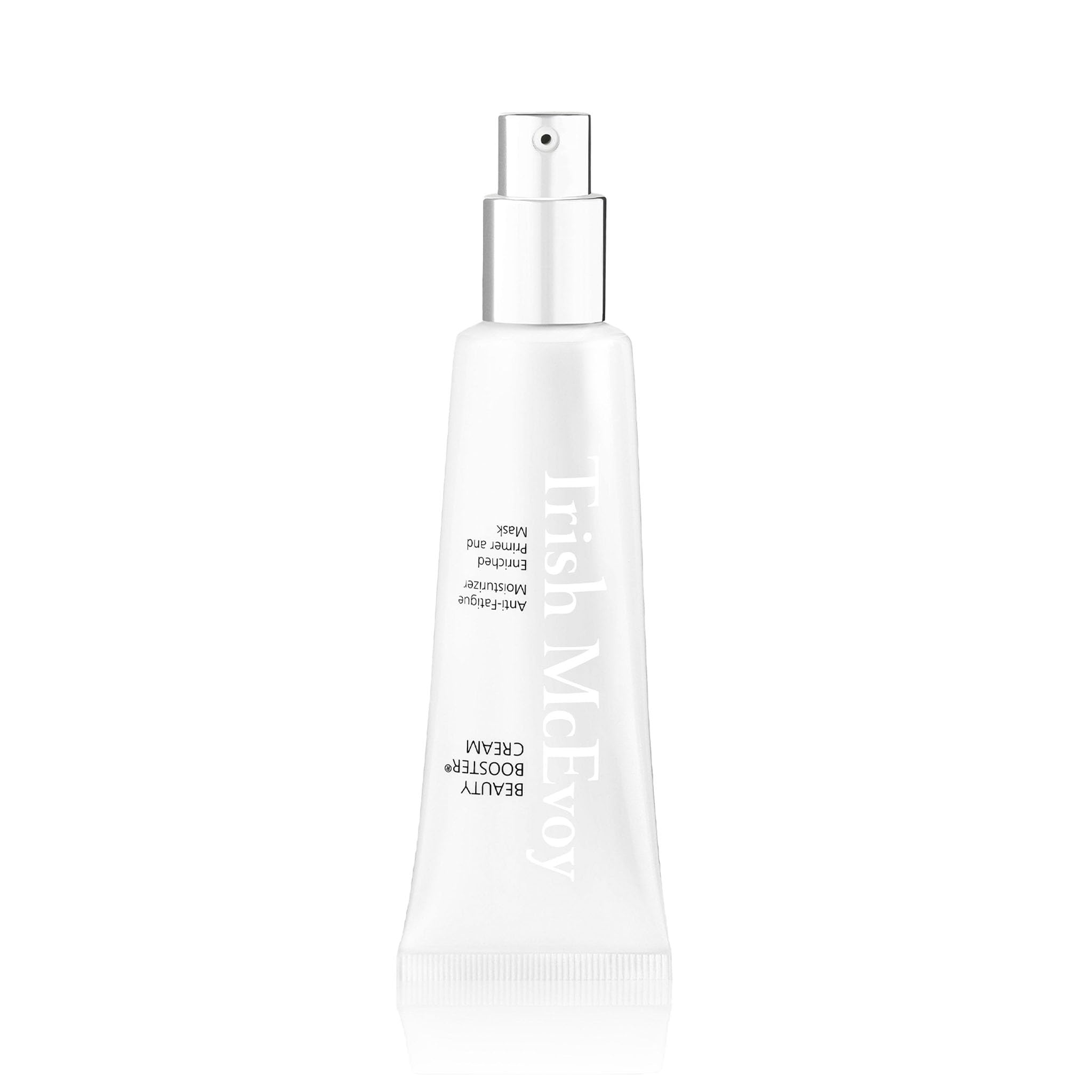 Trish McEvoy Beauty Booster Cream application on finger demonstrates dime-sized amount use