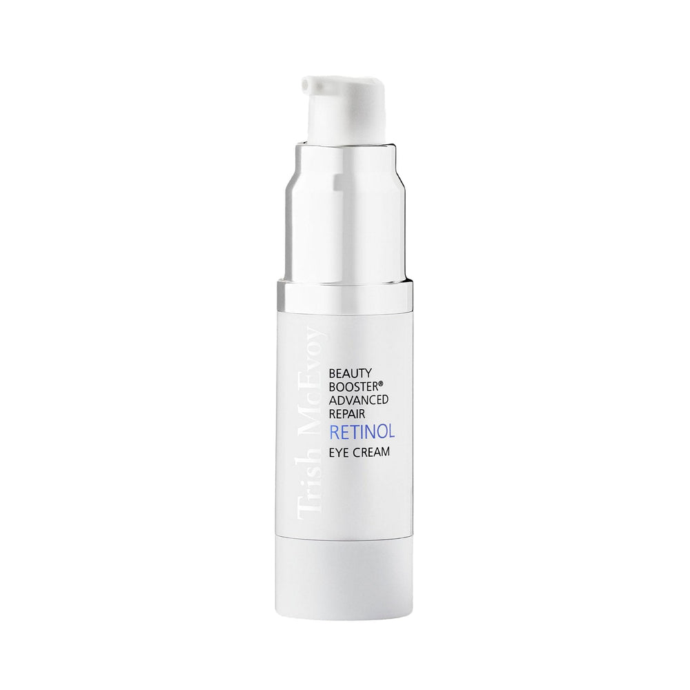 Trish McEvoy Beauty Booster Retinol Eye Cream tube for under-eye application, delivering hydration.