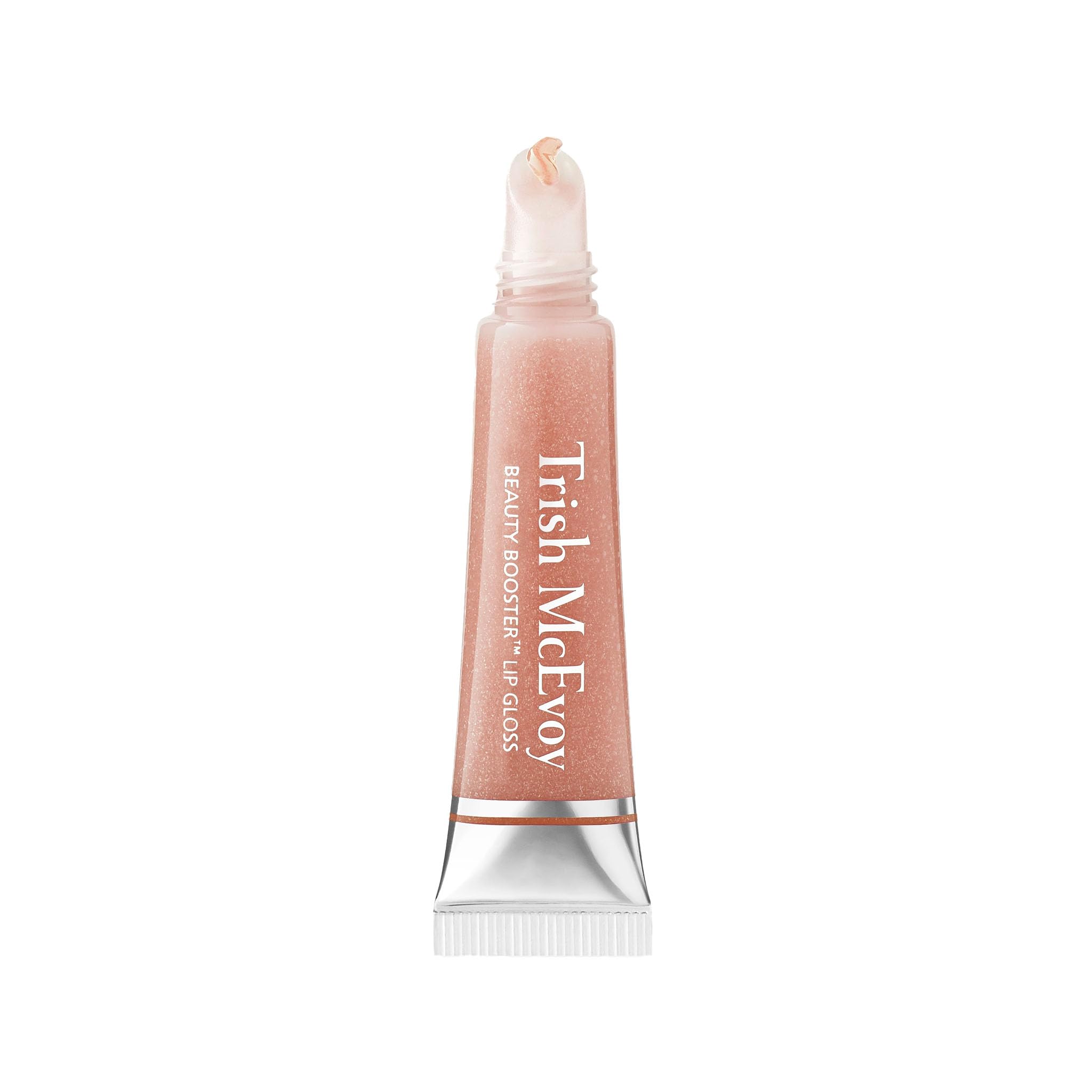Trish McEvoy Beauty Booster lip gloss slanted-tip applicator close-up for precise color