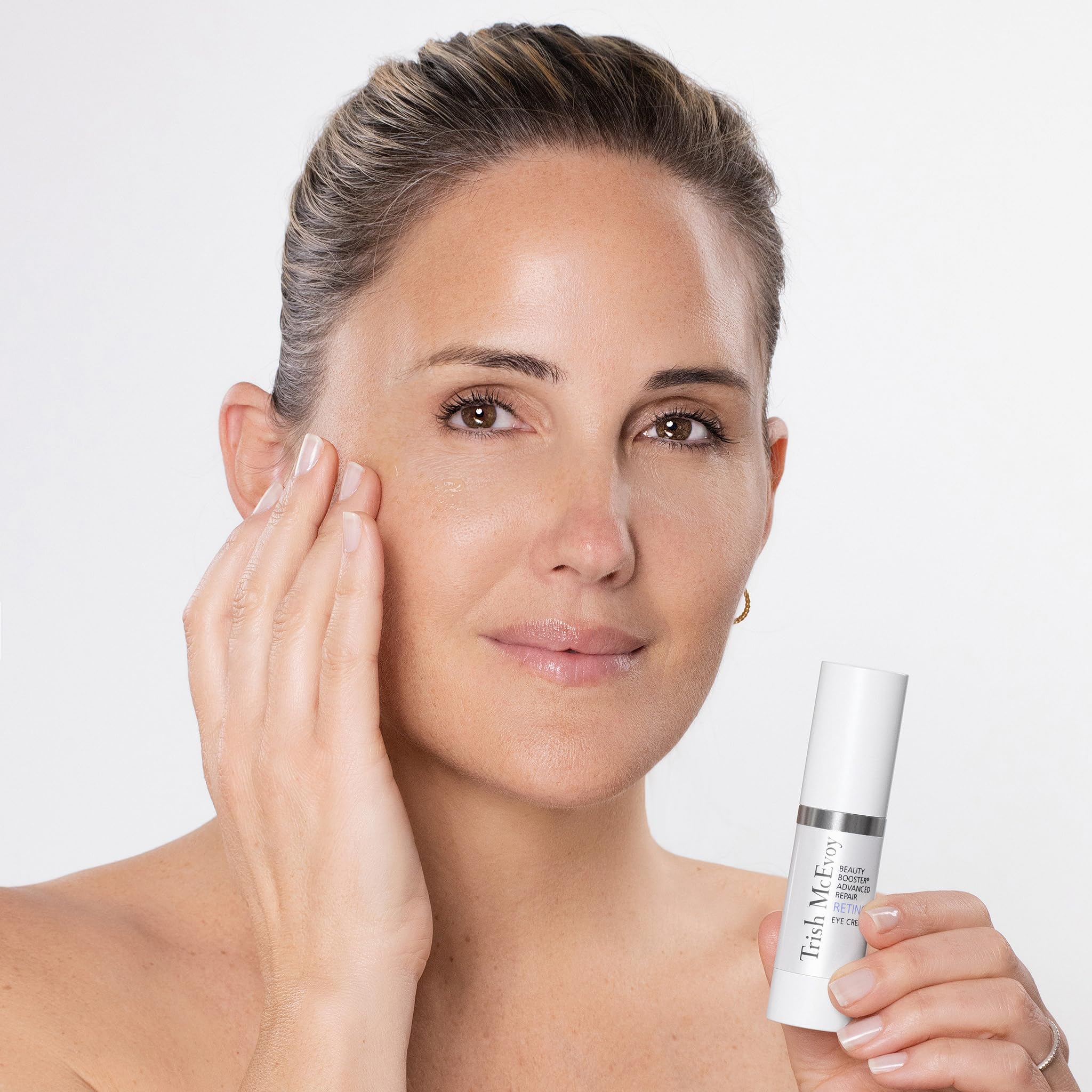 Trish McEvoy Beauty Booster Retinol Eye Cream supports a nightly routine with hydrating under-eye care.
