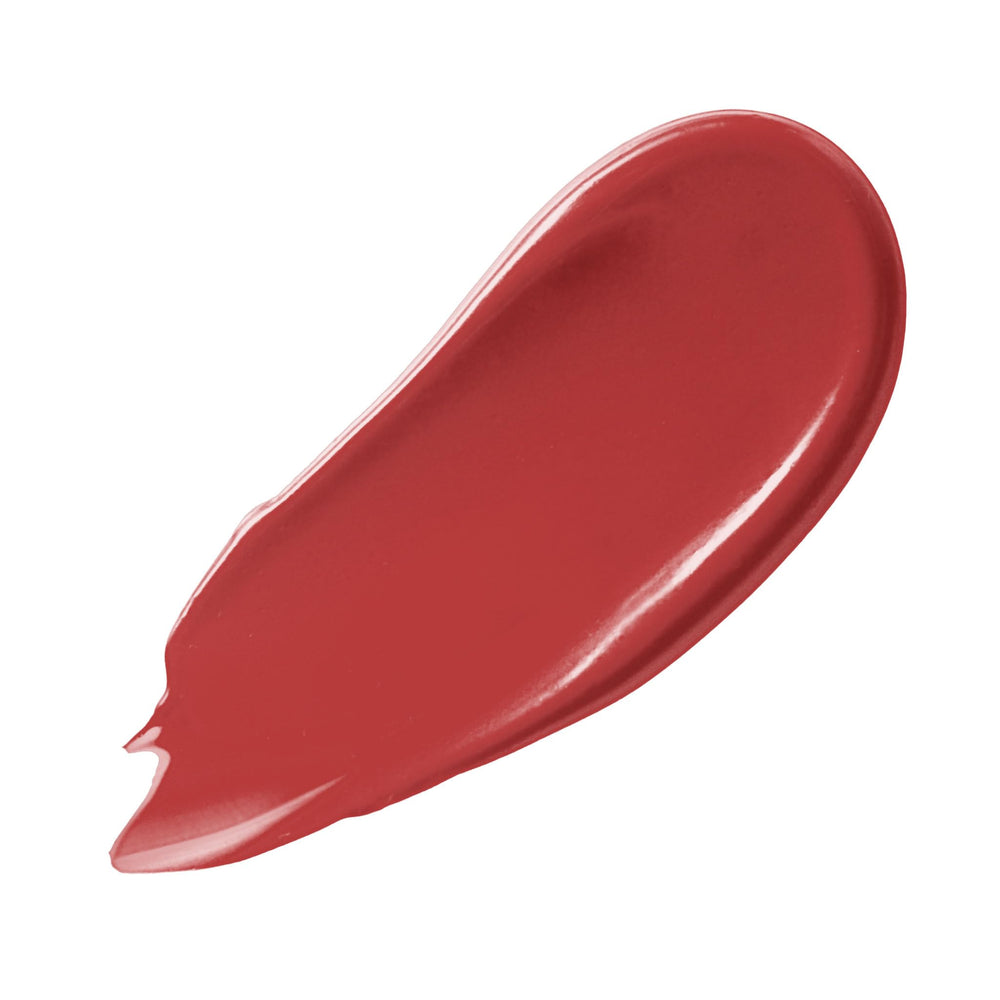 Trish McEvoy Easy Lip Gloss Shade Vixen lip swatch showing buildable shine
