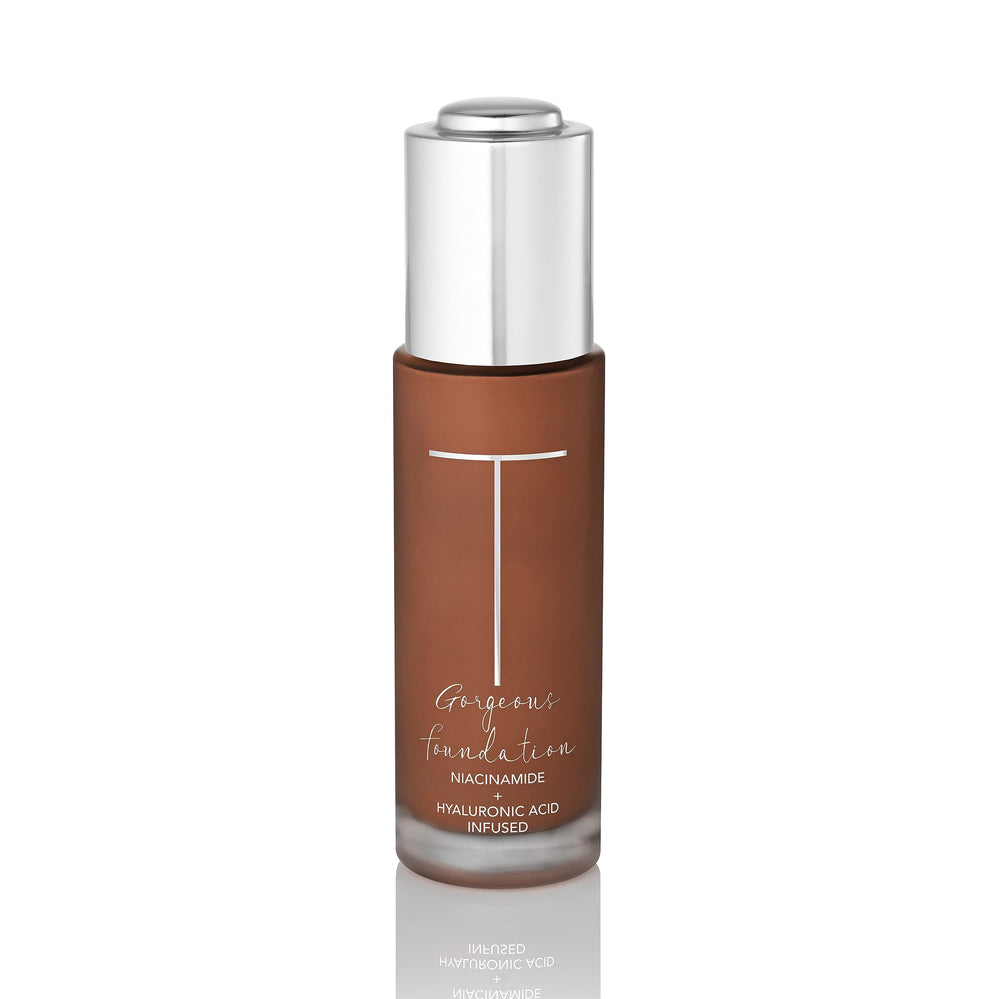 Trish McEvoy Gorgeous Foundation 11TG bottle with warm undertones for natural coverage