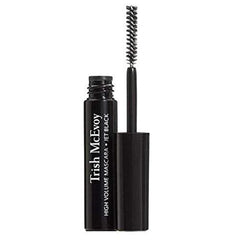 Trish McEvoy High Volume Mascara bottle displaying jet black formula for lasting impact.