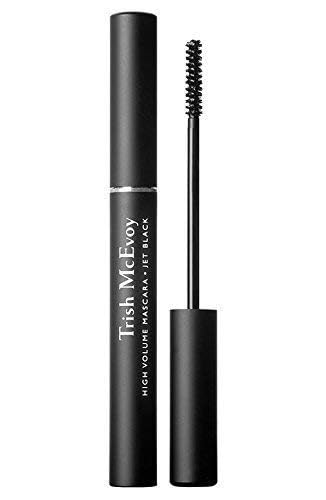 Trish McEvoy High Volume Mascara wand during application for volumized lashes.