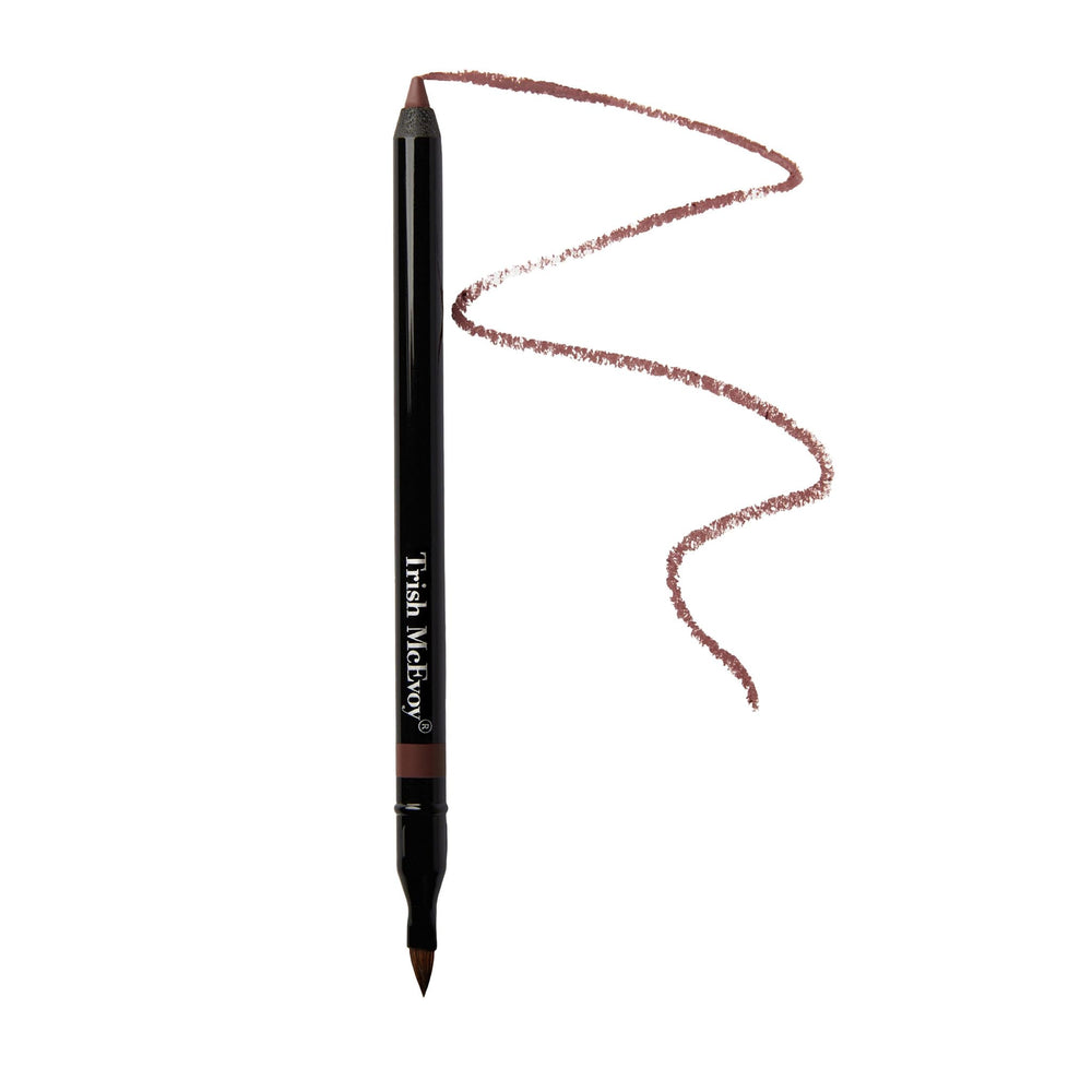 Trish McEvoy Shape & Enhance Lip Liner Bold outer packaging showing premium branding and longevity promise