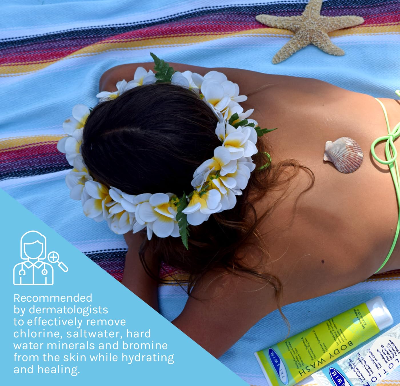 TRISWIM citrus conditioner sample to restore moisture after chlorine