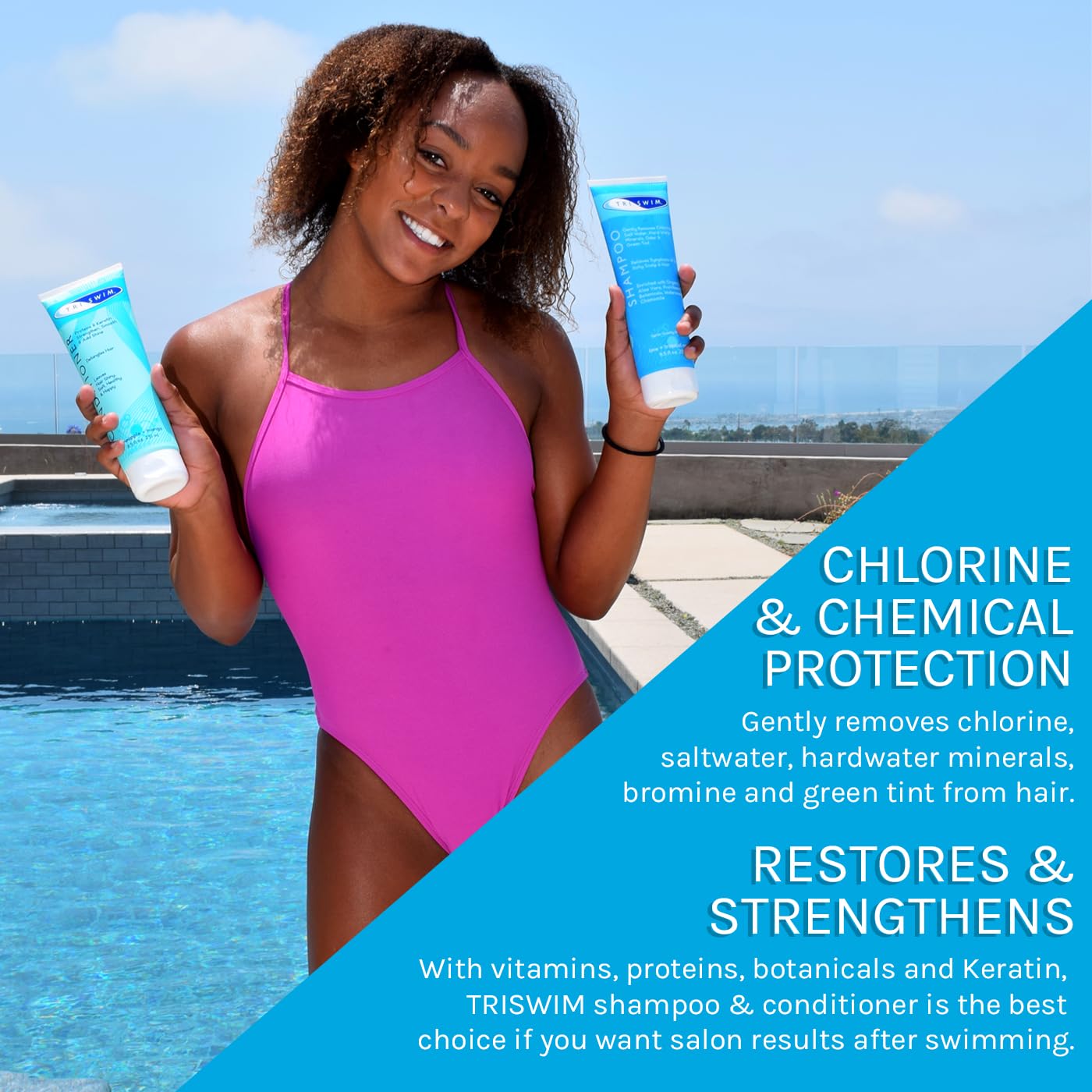 TRISWIM lotion sample for lightweight hydration after swimming