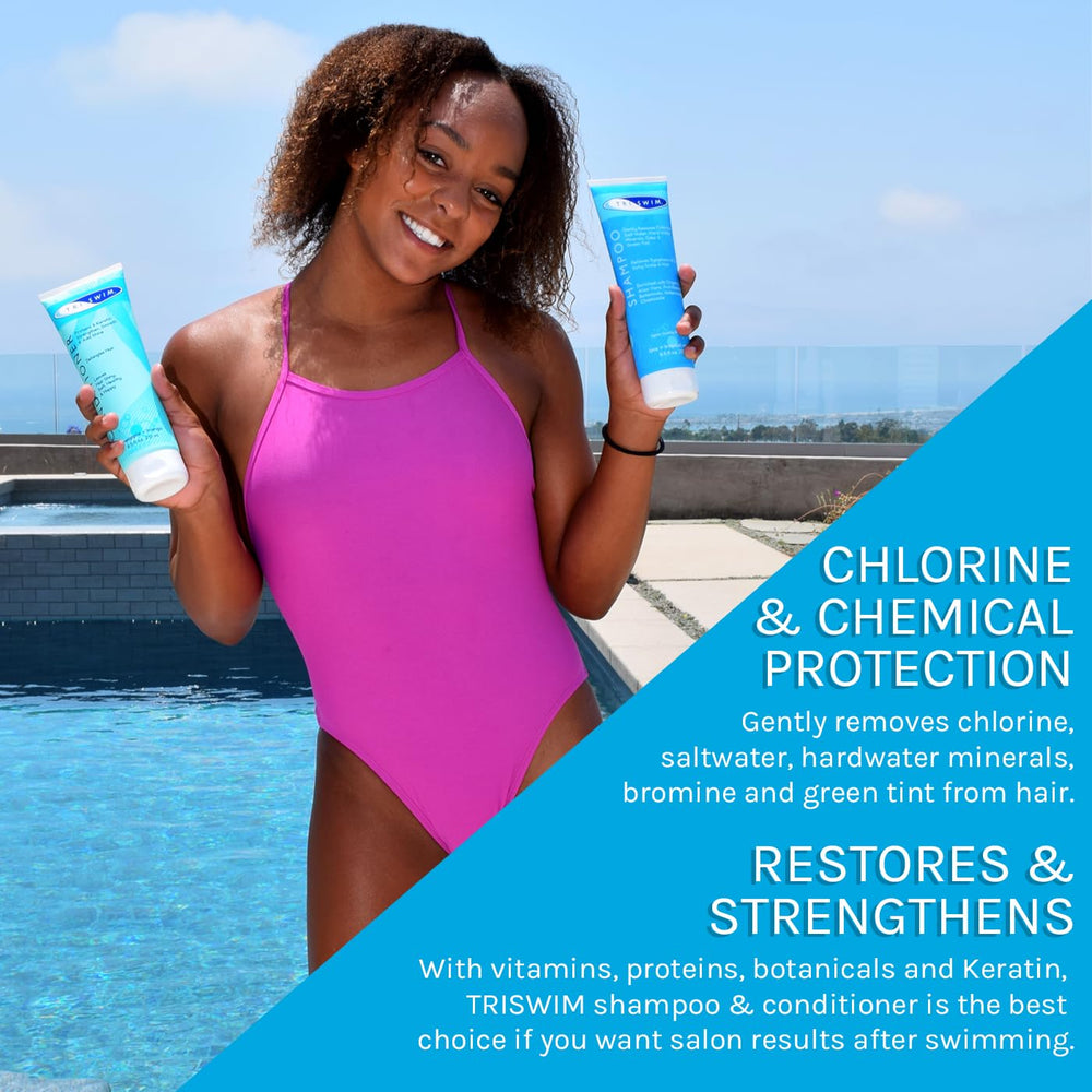 TRISWIM lotion sample for lightweight hydration after swimming