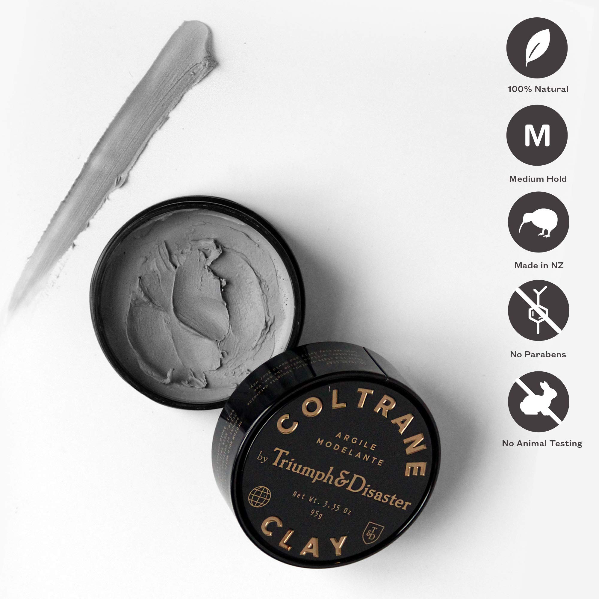 TRIUMPH & DISASTER Coltrane hair clay matte-finish styling on sleek hair