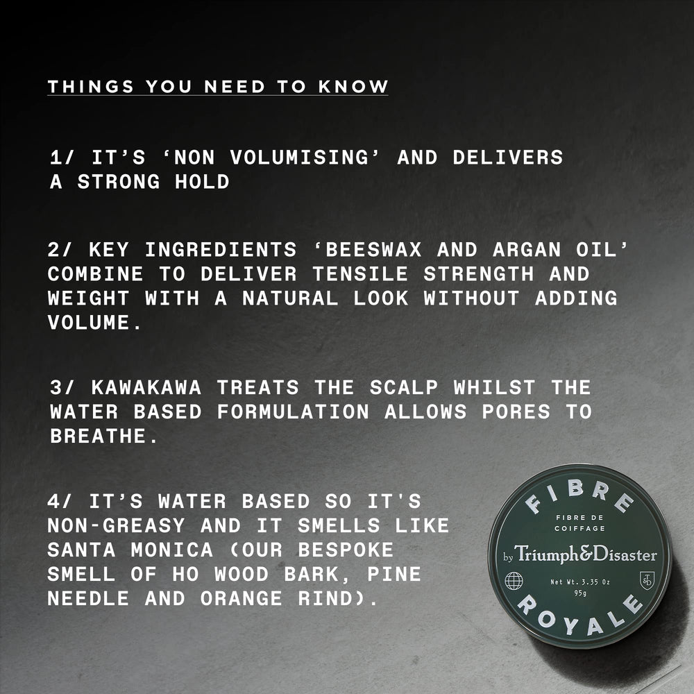 Beeswax-argan-kawakawa blend in Fibre Royale nourishes and thickens hair across types.