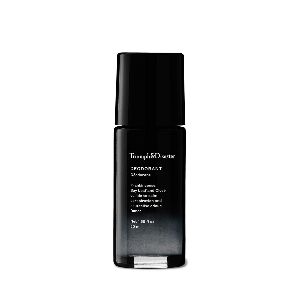 Triumph & Disaster Spice Deodorant roll-on bottle for on-the-go freshness.