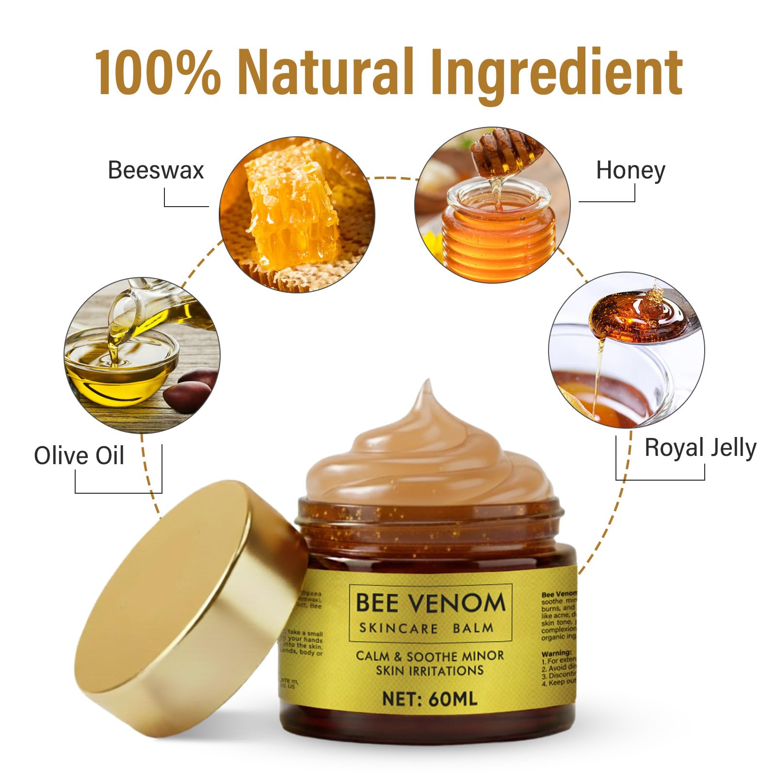 TRIXES Bee Venom Cream ingredients highlight honey and bee venom