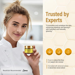 Packaging box of TRIXES Bee Venom Cream highlighting natural ingredients