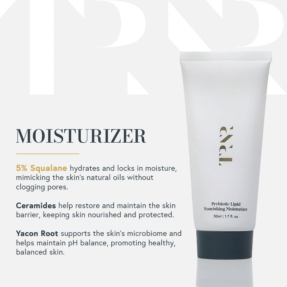 TRNR moisturizer being applied during a morning skincare routine