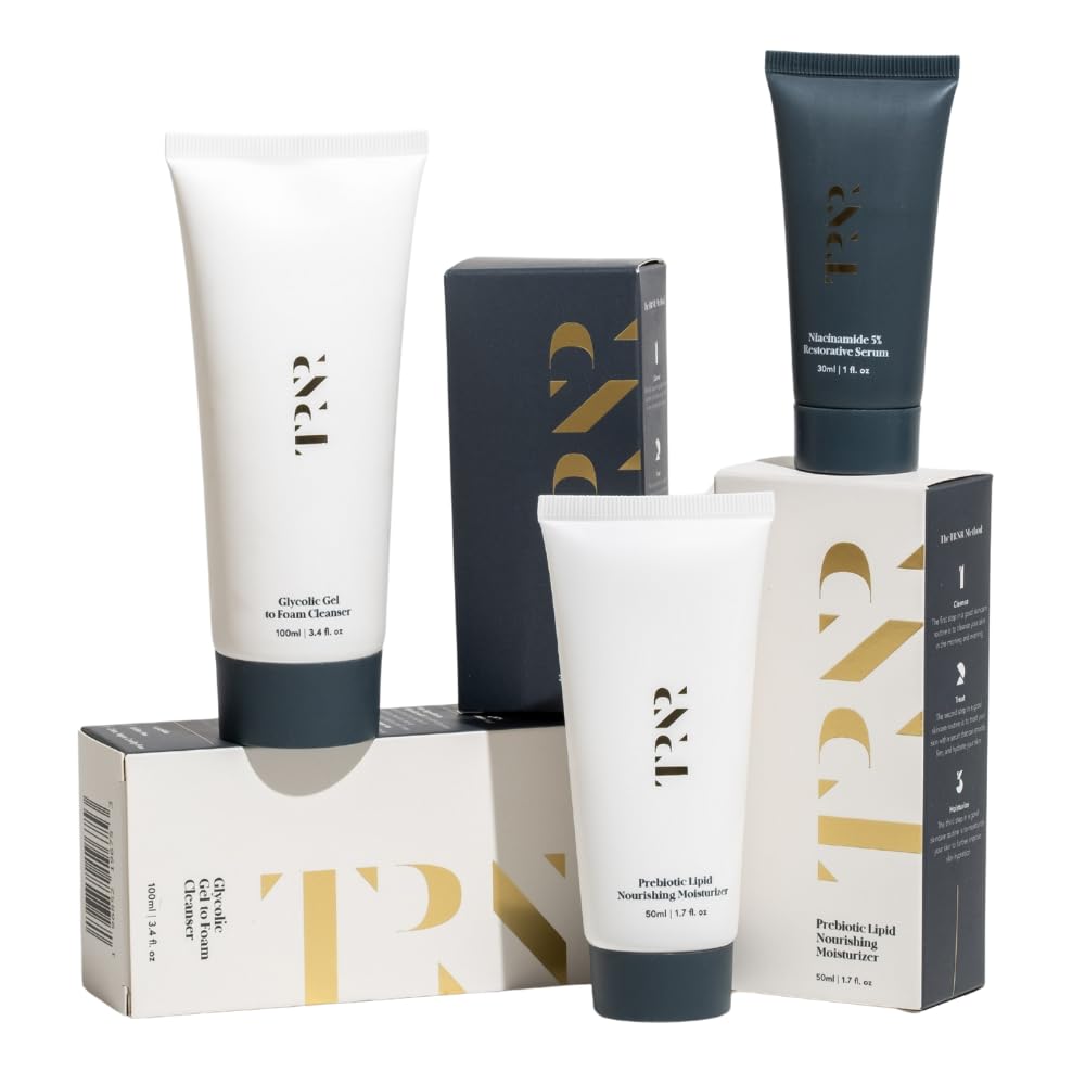 TRNR Skin Care Routine Bundle packaging, clean design for daily use and gifting