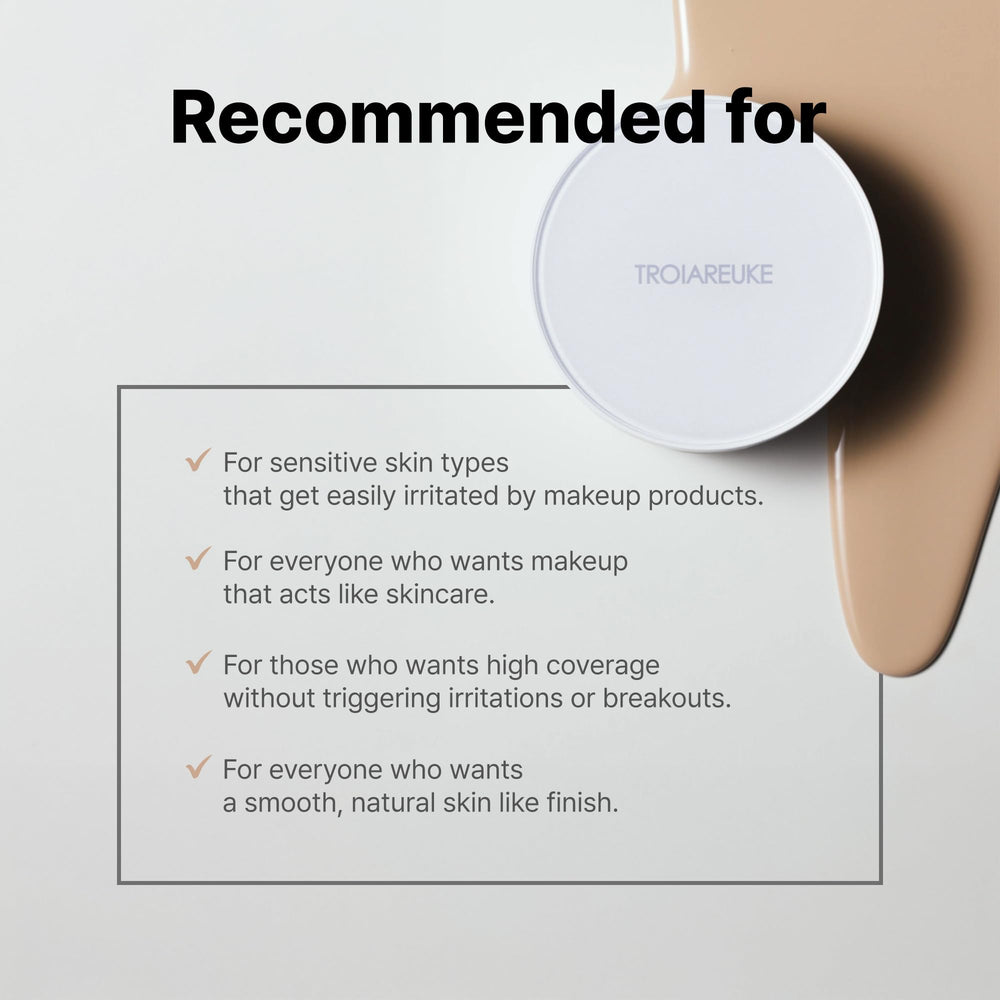Troiareuke A+ Cushion oil control maintains shine-free look.