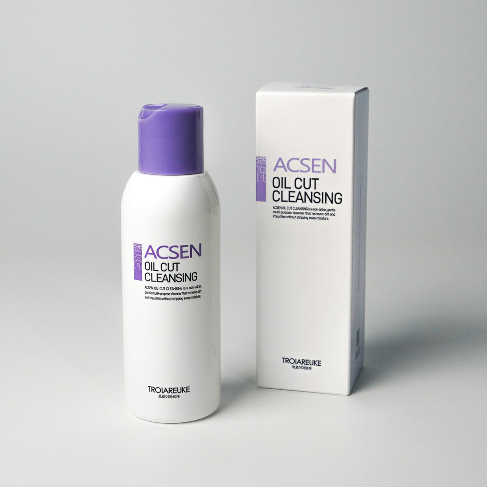 Troiareuke ACSEN cleansing foam application promotes gentle hypoallergenic cleansing.